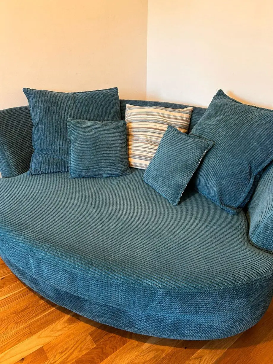 DFS honey cuddler sofa in Aqua