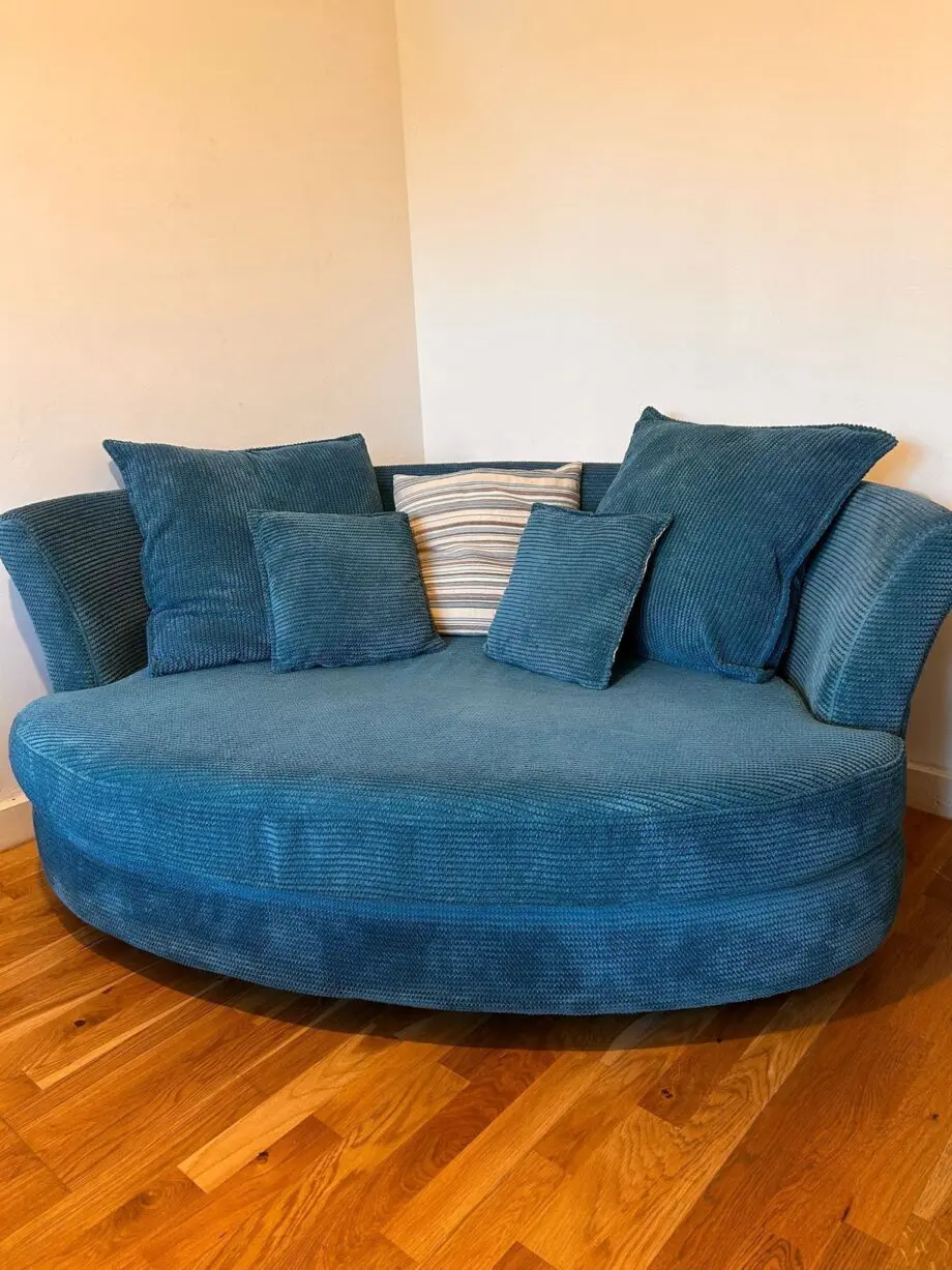 DFS honey cuddler sofa in Aqua