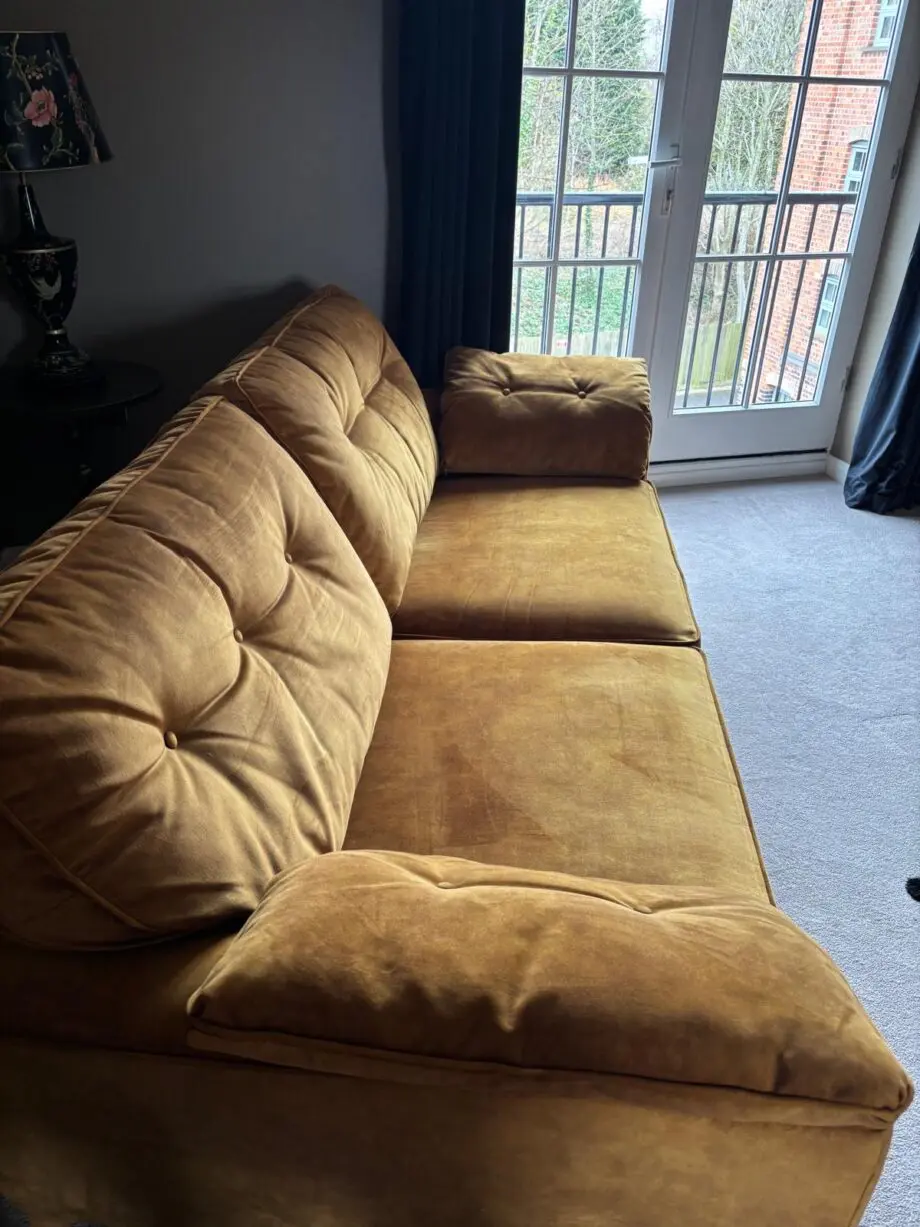 Alstons Savannah Grand Sofa Tumeric Velvet