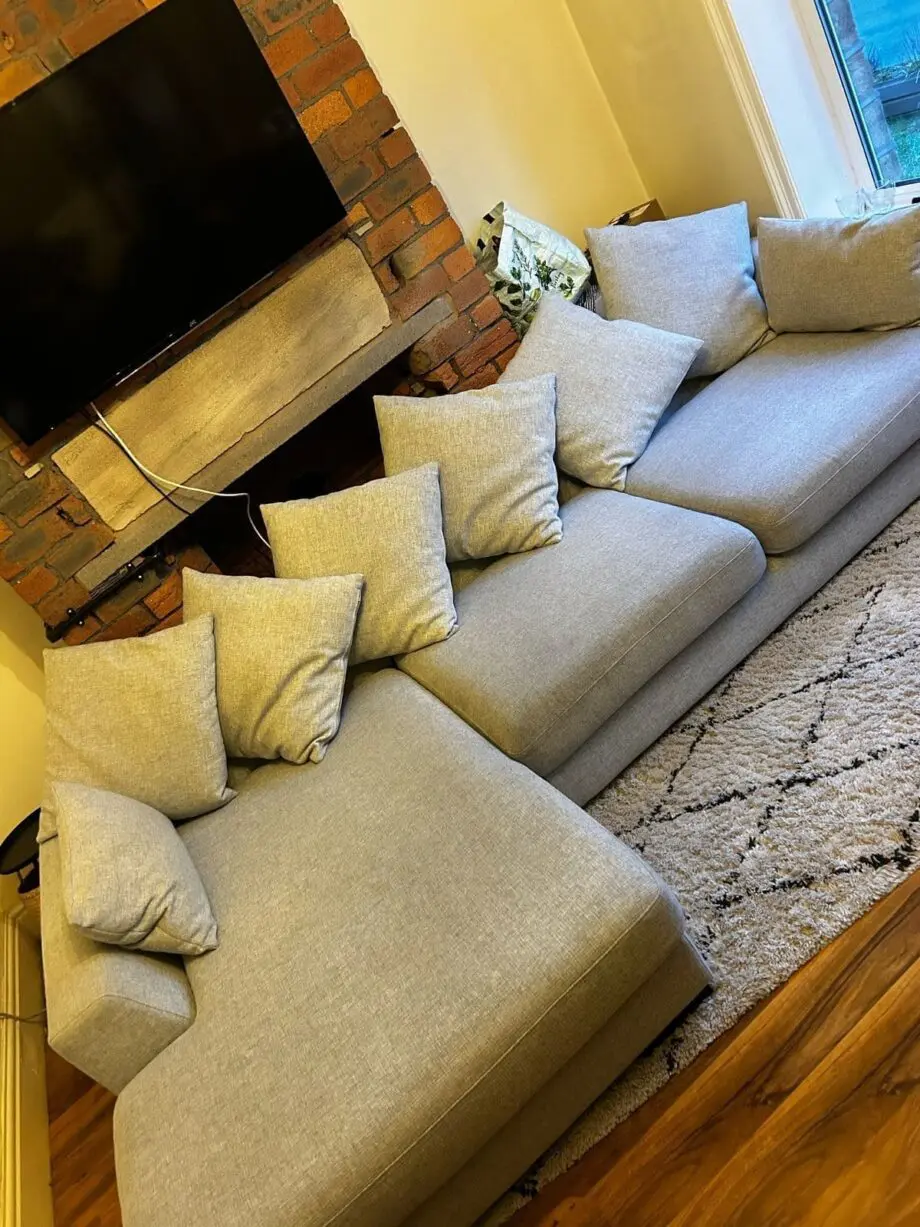DFS grey corner sofa