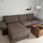 IKEA L-shape beige/brown sofa