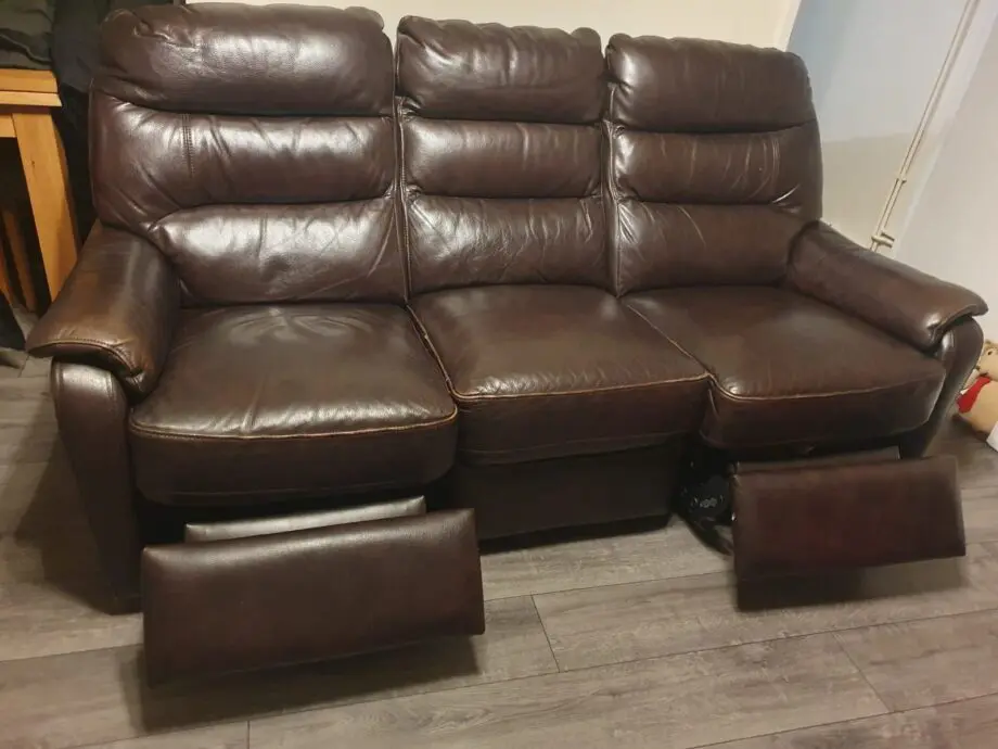 3 seater recliner leather