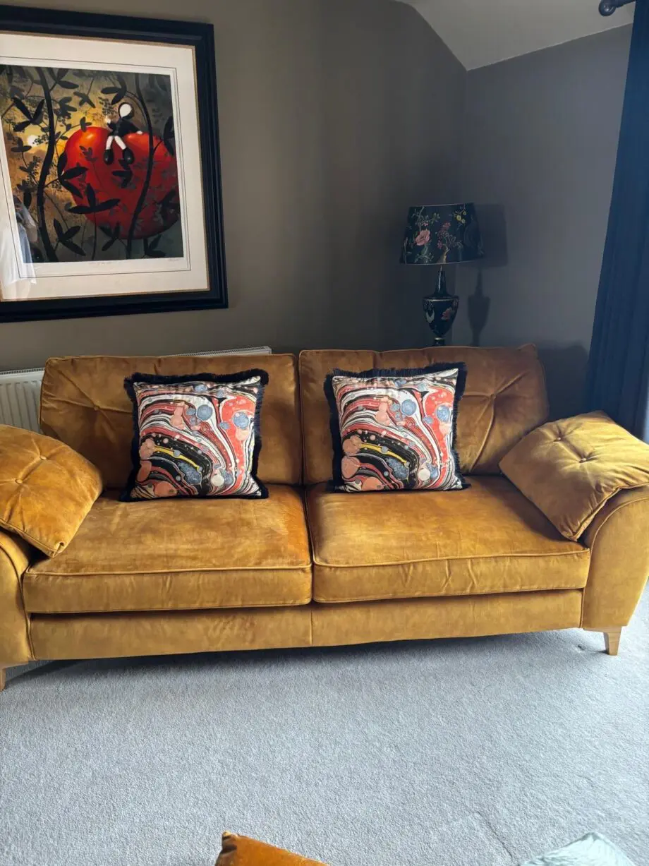 Alstons Savannah Grand Sofa Tumeric Velvet