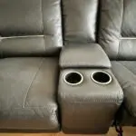 Harvey’s Hedgemoor Modular Black Corner Sofa with 2x Electric Recliners, storage and cup holders