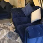 Windsor velvet 2 seater sofa blue