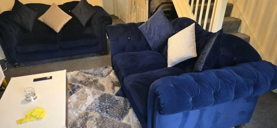 Windsor velvet 2 seater sofa blue