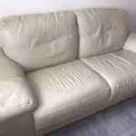 Cream leather sofa