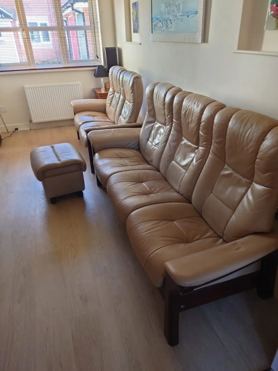 Stressless® “Windsor” Two and Three Seater Sofas with Matching Ottoman