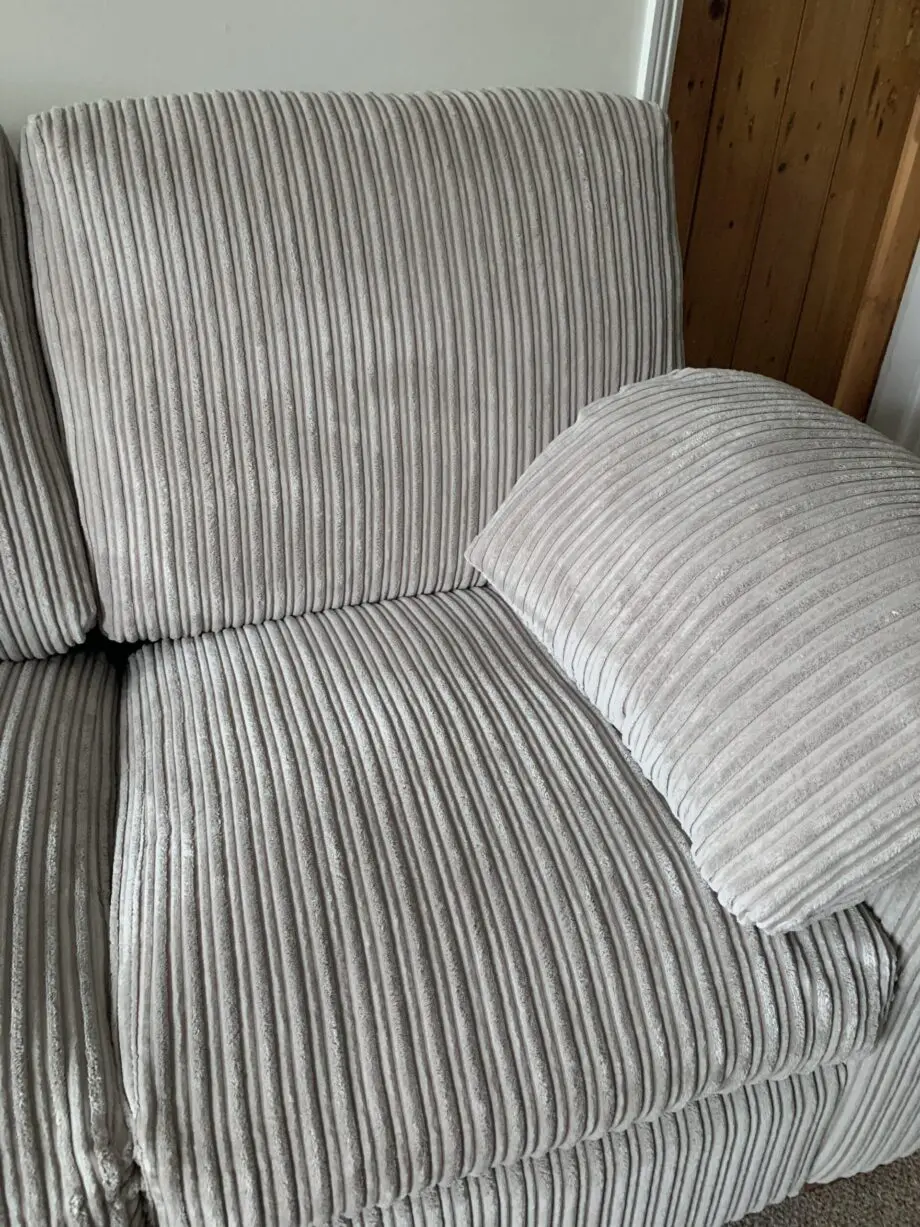 2 x SCS Beige Jumbo Cord Ross 2 seater sofa