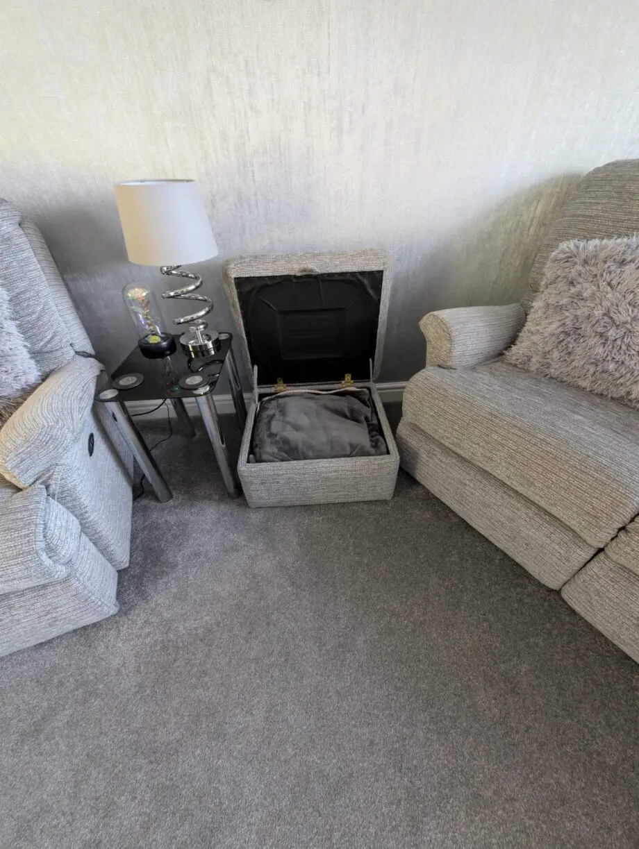 2 & 3 Sherborne Nevada sofas in Tuscany Grey with foot stool