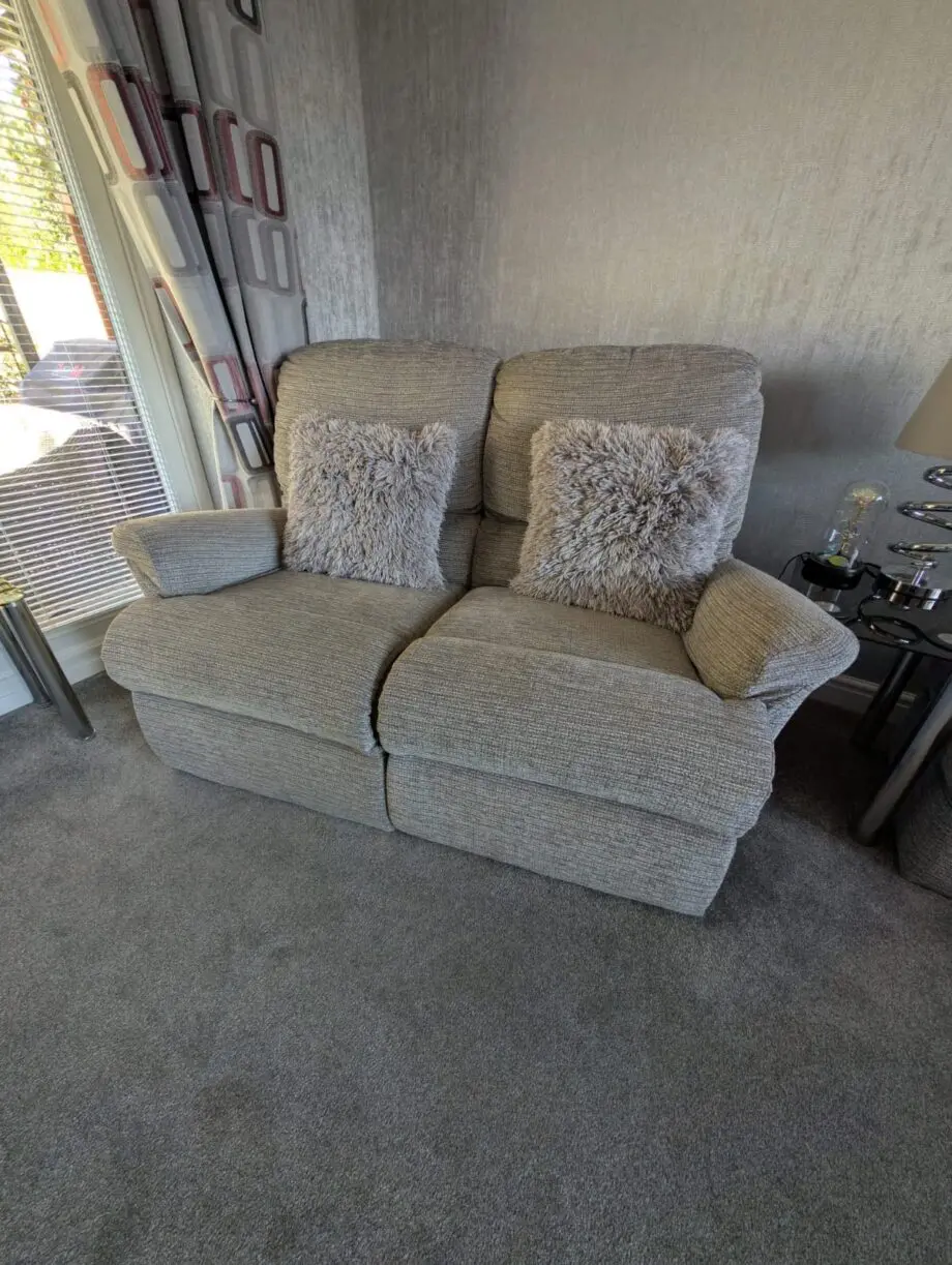 2 & 3 Sherborne Nevada sofas in Tuscany Grey with foot stool