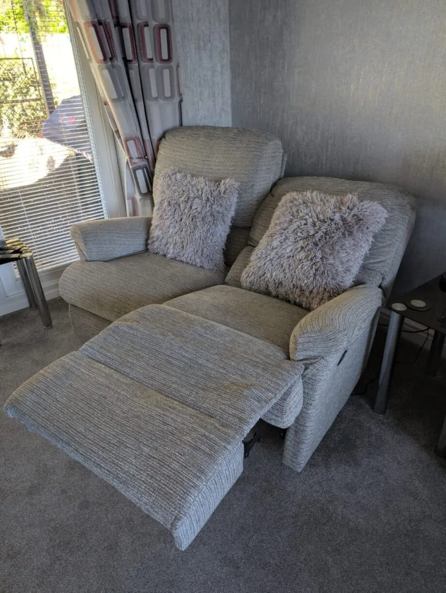 2 & 3 Sherborne Nevada sofas in Tuscany Grey with foot stool