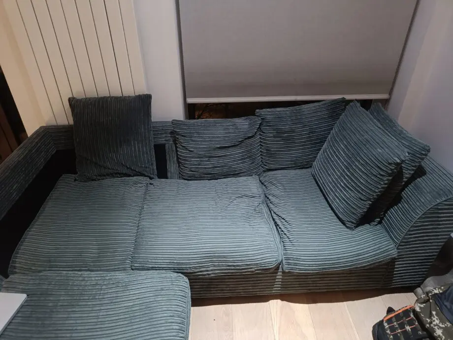 Argos Home Harry Fabric Left Hand Corner Sofa - Charcoal