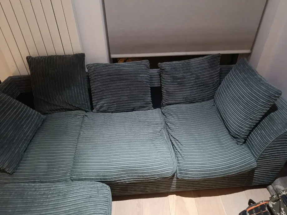 Argos Home Harry Fabric Left Hand Corner Sofa - Charcoal