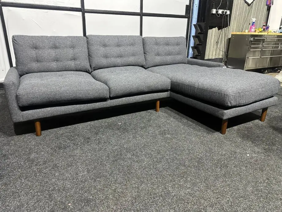 Habitat Fenner Right Hand Corner Sofa - Charcoal - Dark Leg
