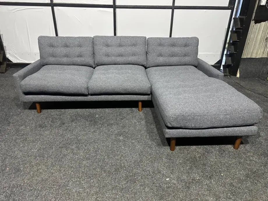 Habitat Fenner Right Hand Corner Sofa - Charcoal - Dark Leg