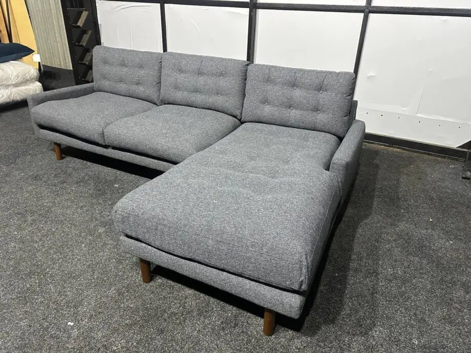 Habitat Fenner Right Hand Corner Sofa - Charcoal - Dark Leg