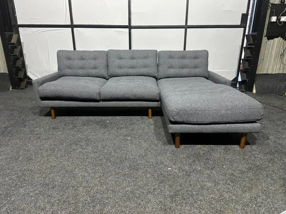 Habitat Fenner Right Hand Corner Sofa - Charcoal - Dark Leg