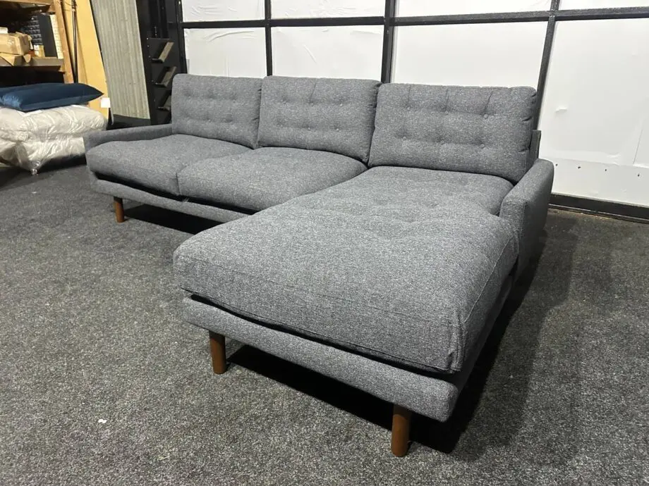 Habitat Fenner Right Hand Corner Sofa - Charcoal - Dark Leg