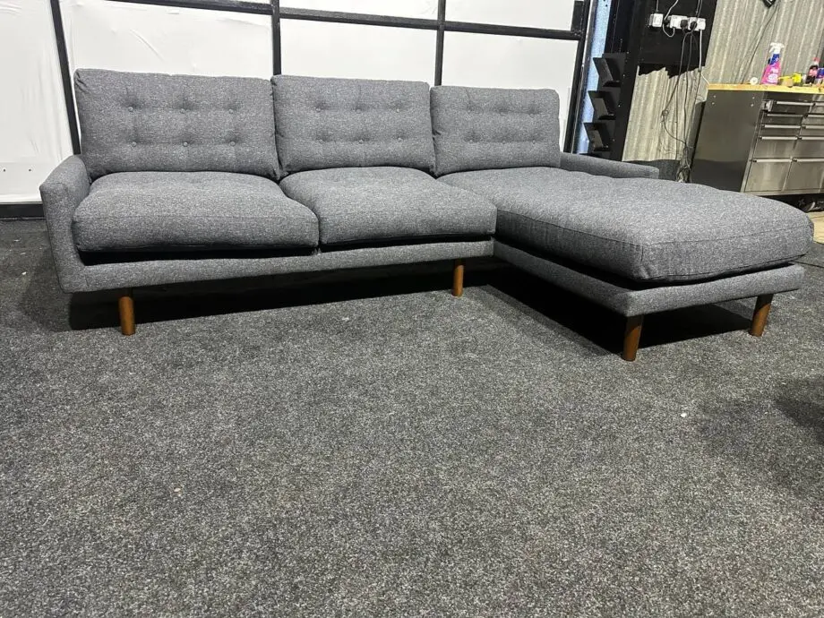 Habitat Fenner Right Hand Corner Sofa - Charcoal - Dark Leg