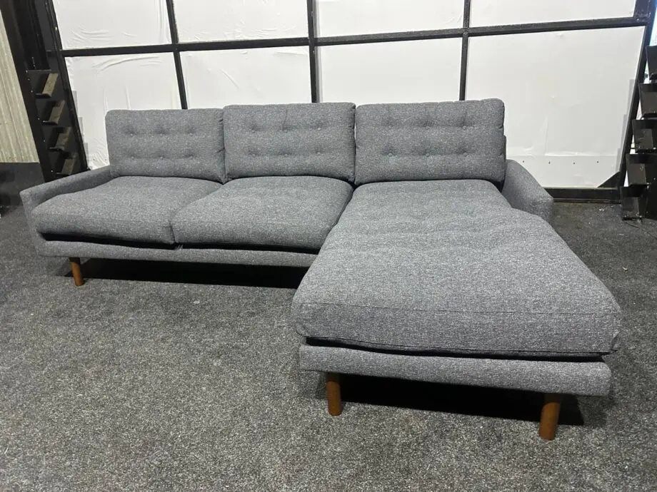 Habitat Fenner Right Hand Corner Sofa - Charcoal - Dark Leg
