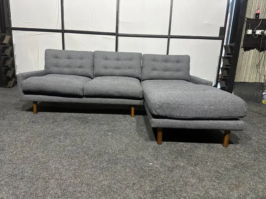 Habitat Fenner Right Hand Corner Sofa - Charcoal - Dark Leg