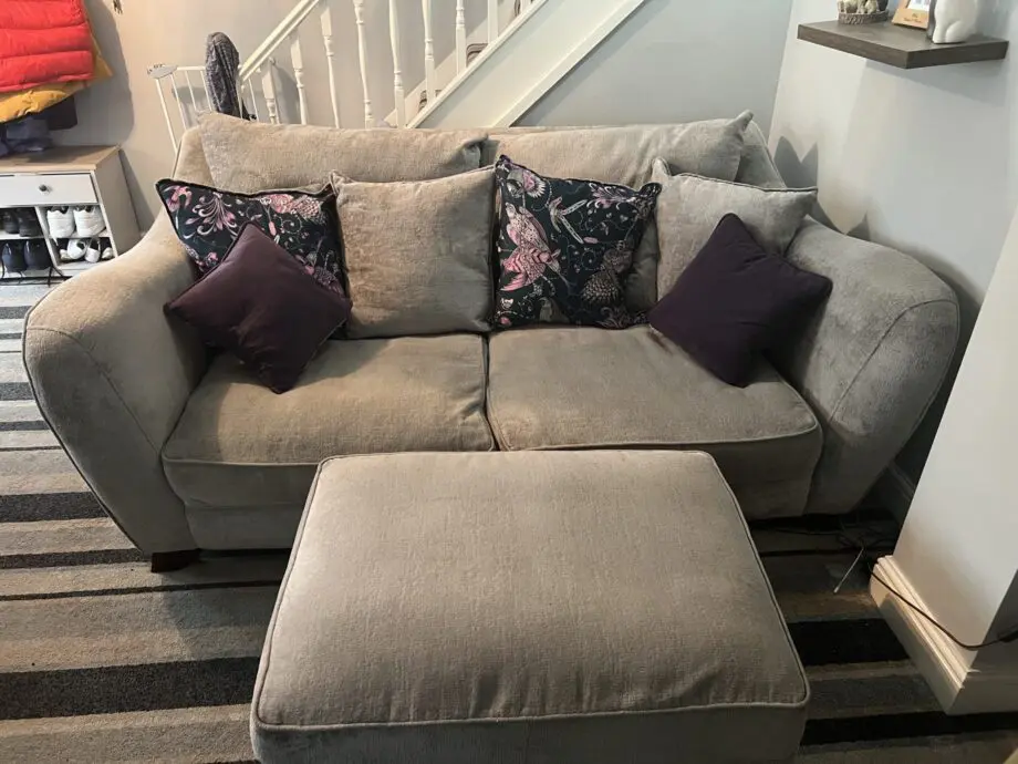 Renata 3seater, single chair and footstool