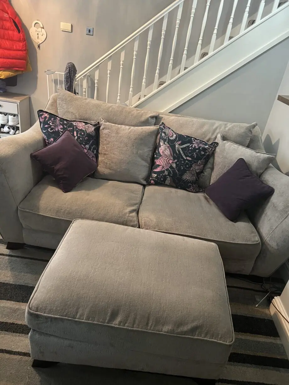 Renata 3seater, single chair and footstool