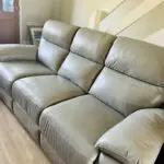 2 Emerald Green Leather Recliner 3 Seater And 1 Coffee colour 3 seater Leather Recliner