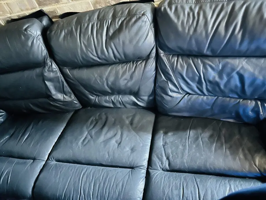 2 Emerald Green Leather Recliner 3 Seater And 1 Coffee colour 3 seater Leather Recliner