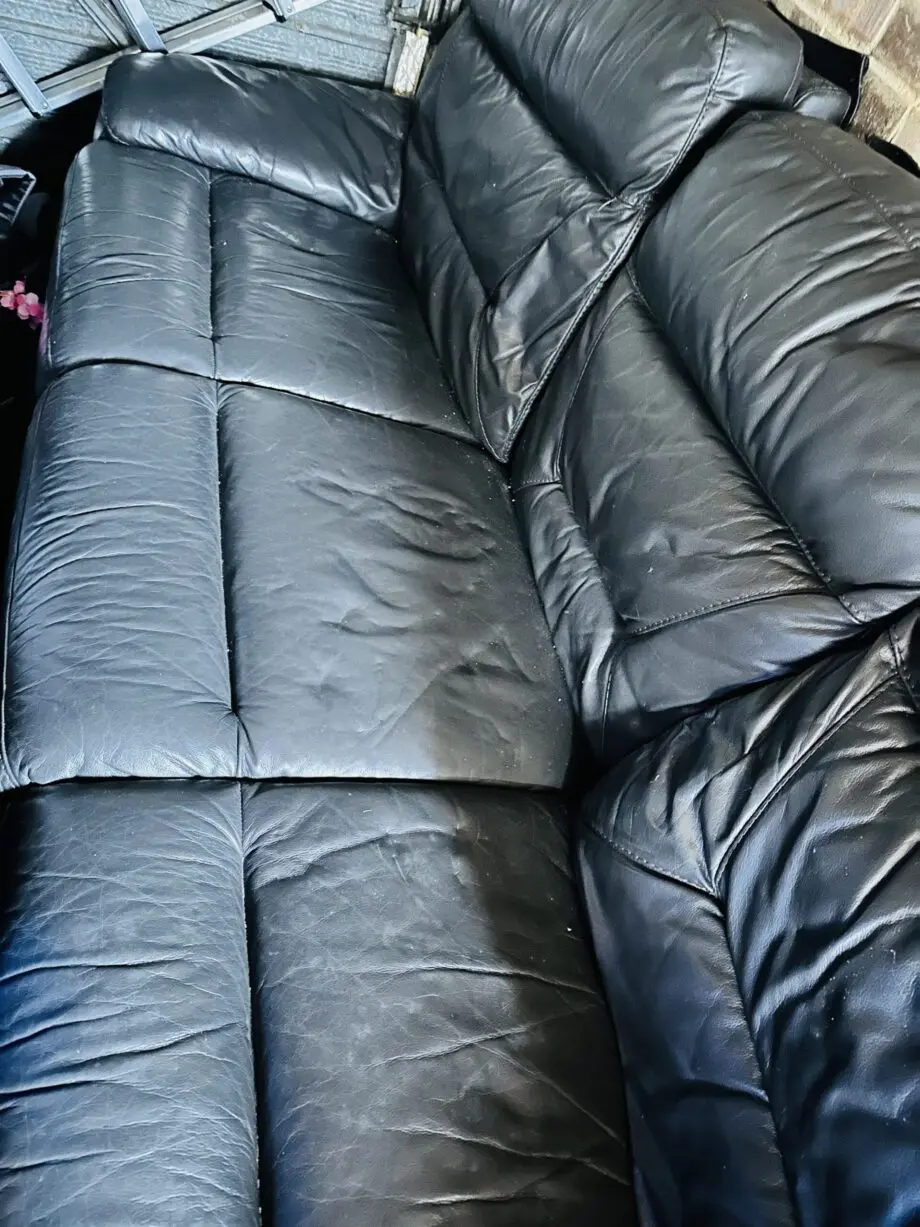 2 Emerald Green Leather Recliner 3 Seater And 1 Coffee colour 3 seater Leather Recliner