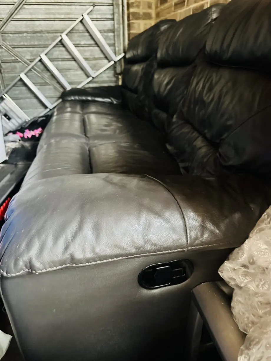 2 Emerald Green Leather Recliner 3 Seater And 1 Coffee colour 3 seater Leather Recliner