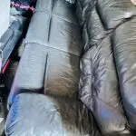 2 Emerald Green Leather Recliner 3 Seater And 1 Coffee colour 3 seater Leather Recliner