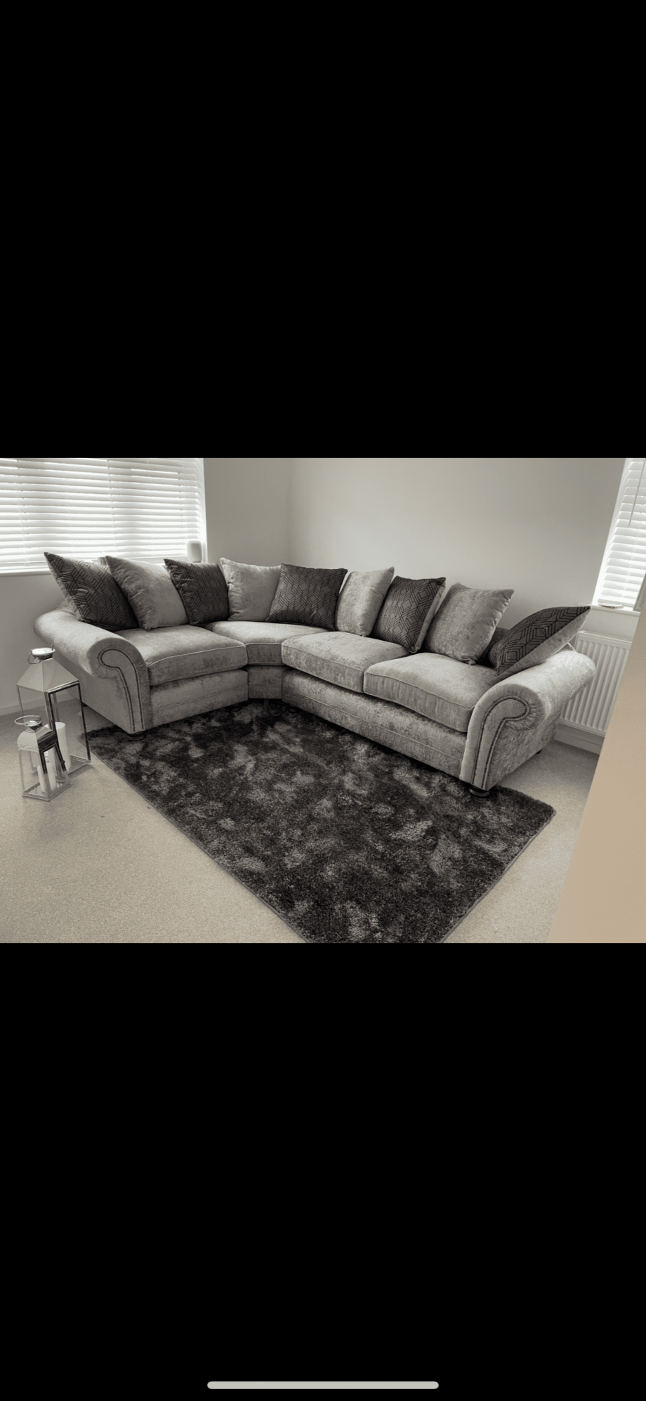 Grey corner sofa
