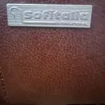 Brown leather sofa