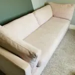 Swoon Pale pink velvet 3 seater sofa bed