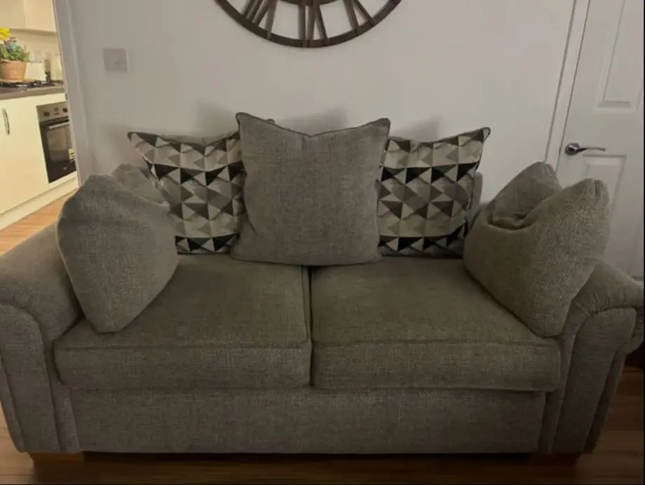 SCS Grey 2 Seater Sofa x2