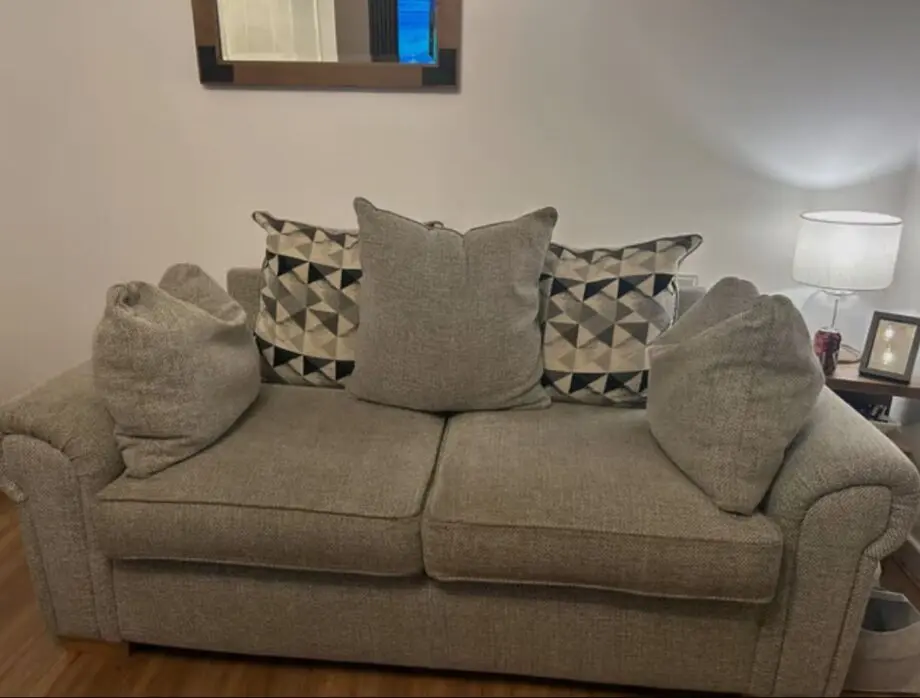 SCS Grey 2 Seater Sofa x2