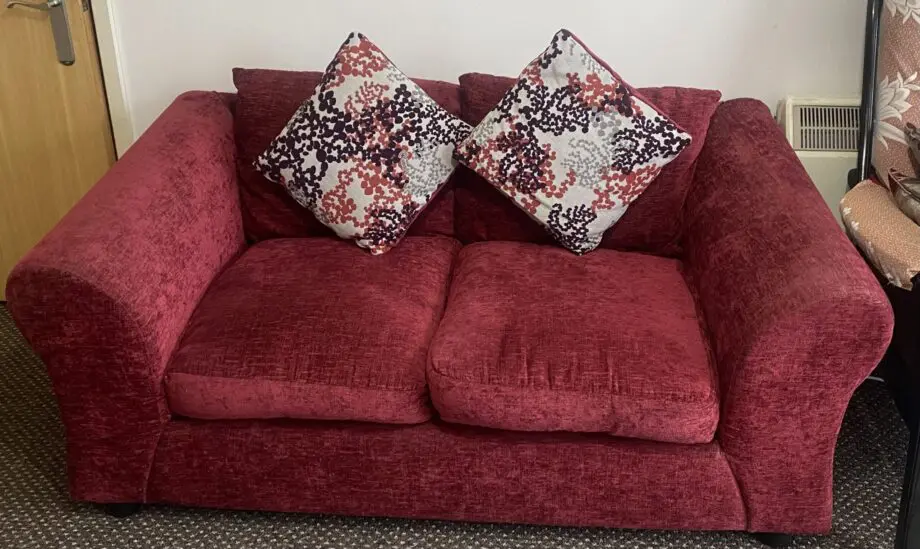 Argos Maroon 3 seater and 2 seater sofa set