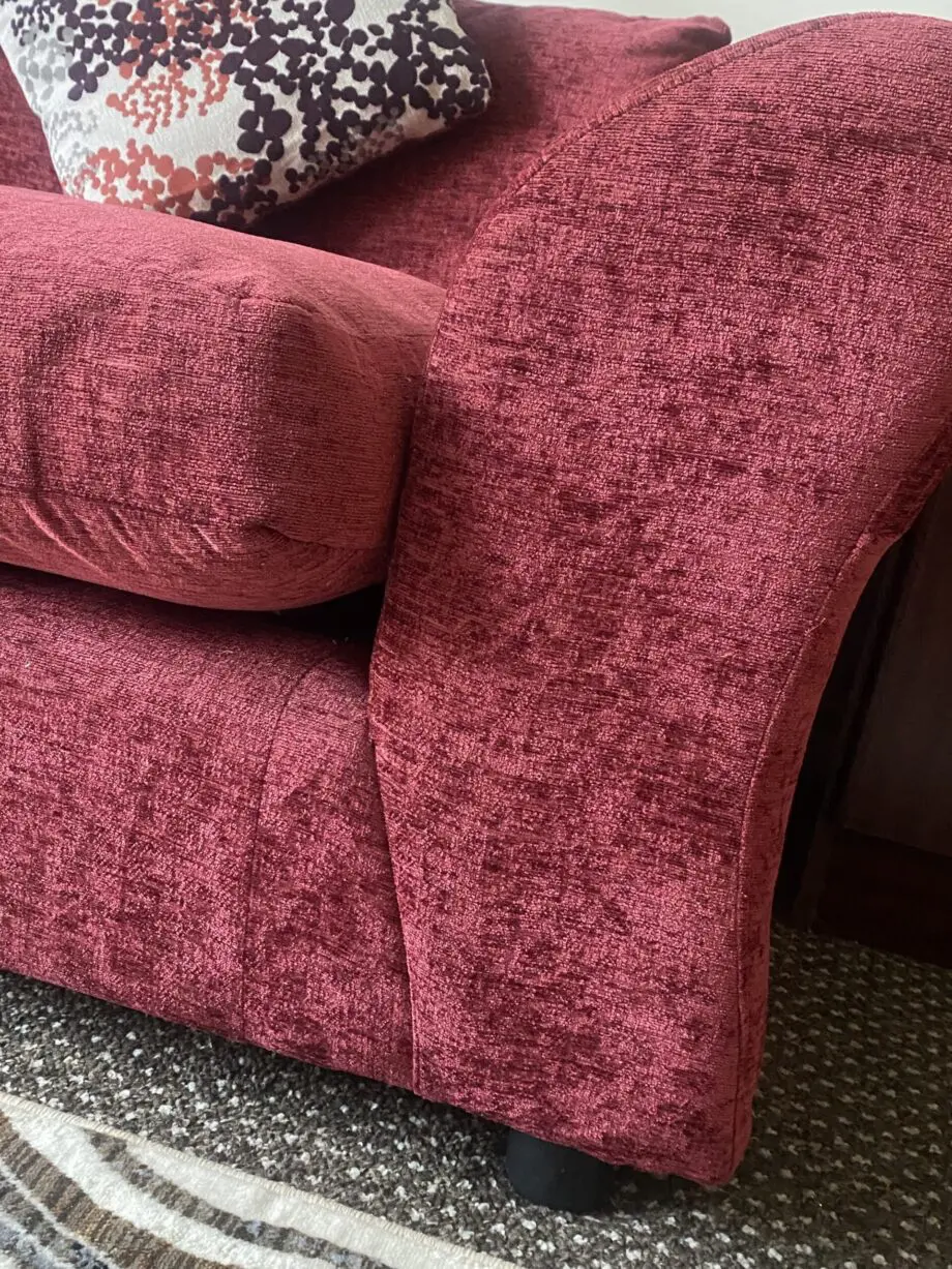 Argos Maroon 3 seater and 2 seater sofa set