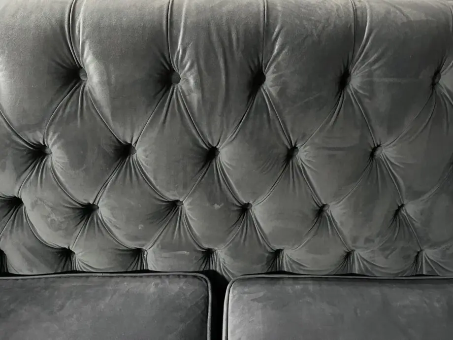 Tk max grey velvet feel three seater sofa