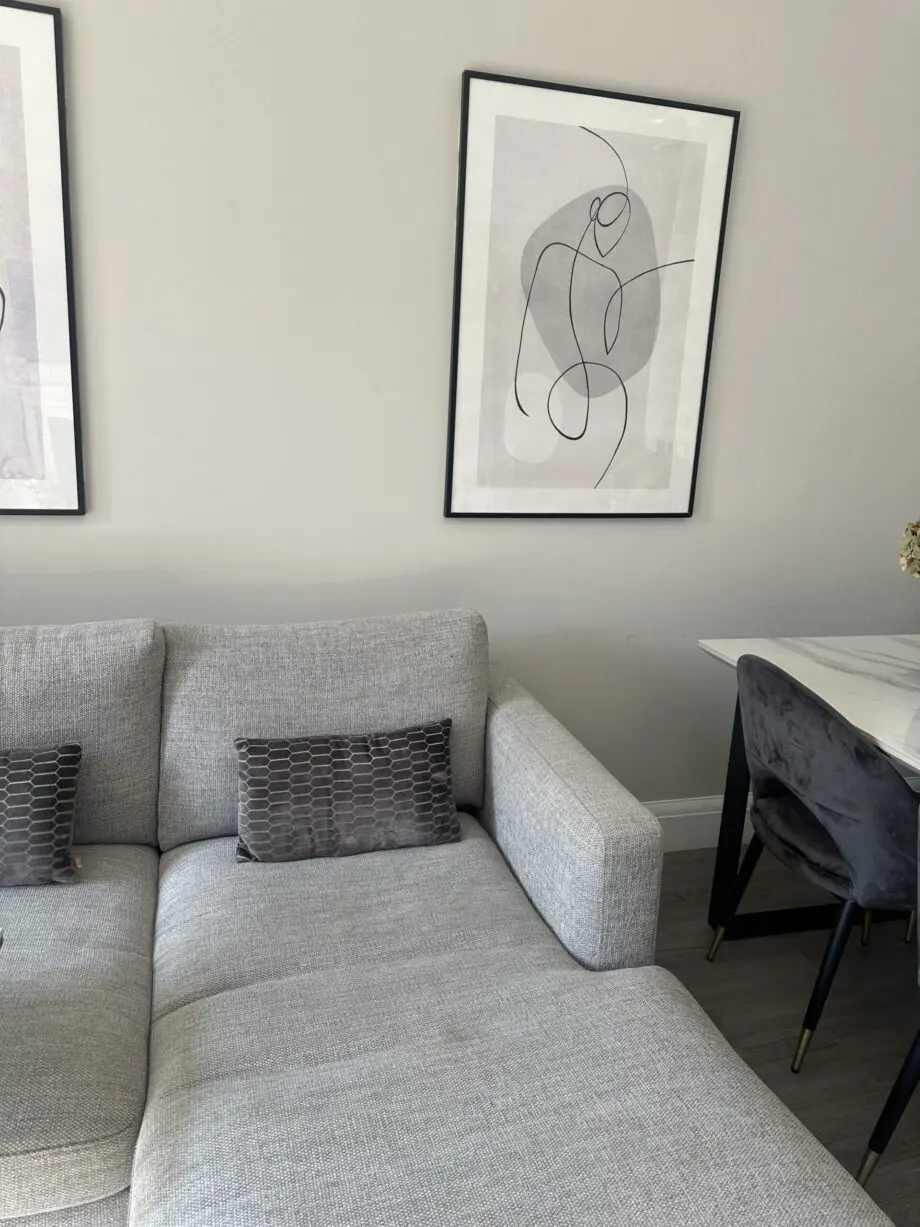 Dwell Grey Lugano Right Hand Facing 4 Seater Chaise End Sofa