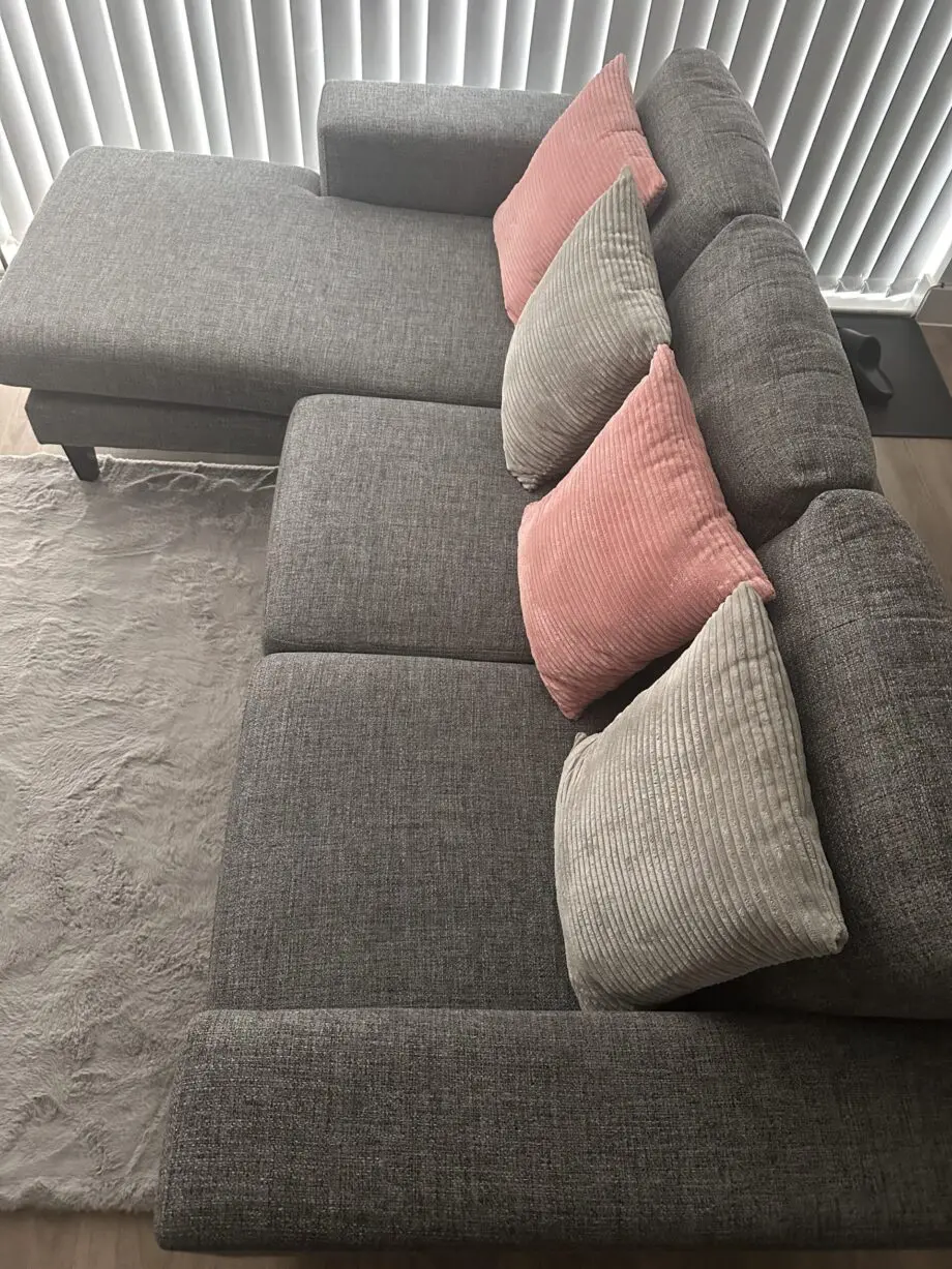 DFS Grey Reversible Chaise Sofa