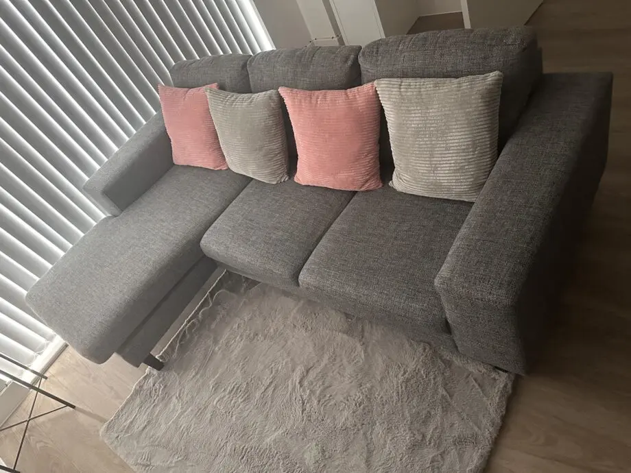 DFS Grey Reversible Chaise Sofa