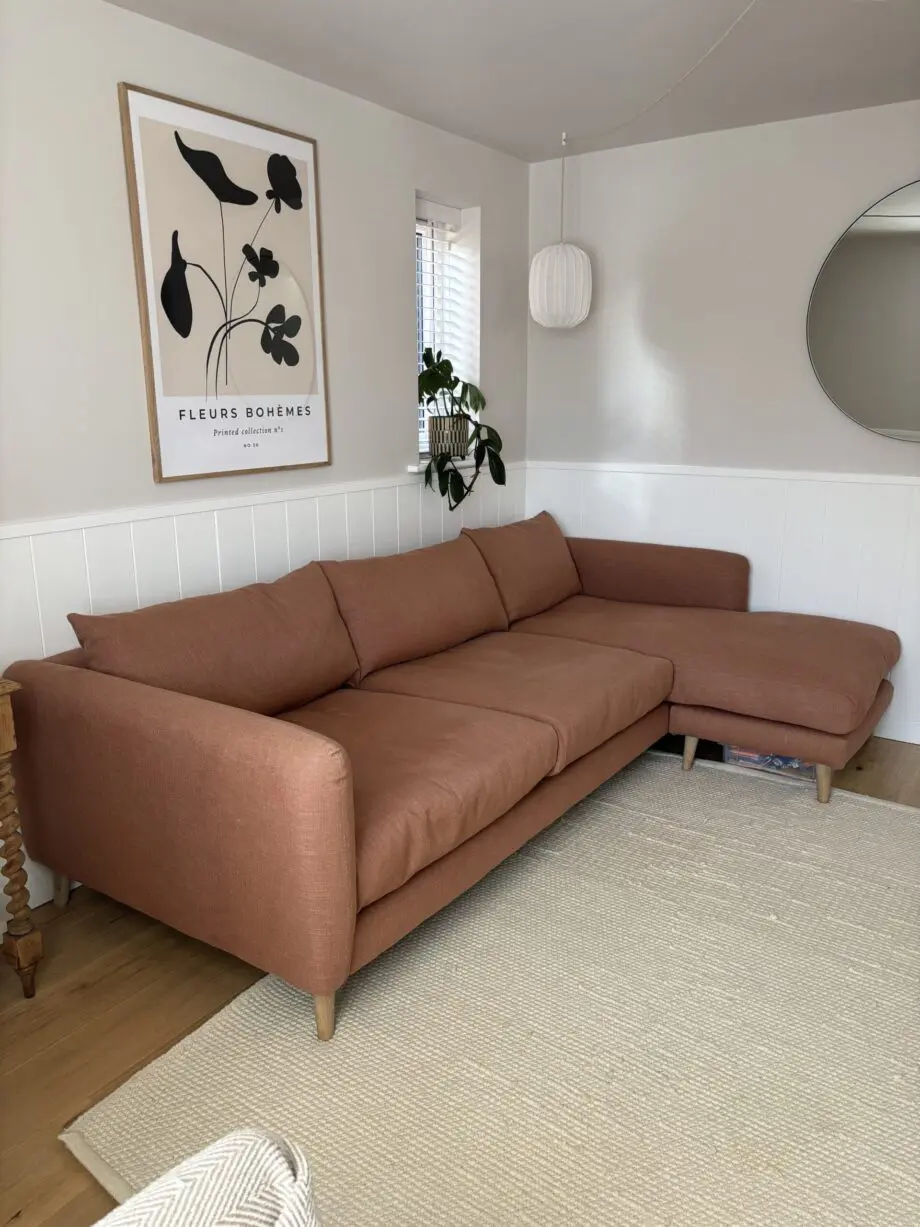 Loaf XL Squishmeister Right Hand Chaise Corner Sofa in Dried Rose