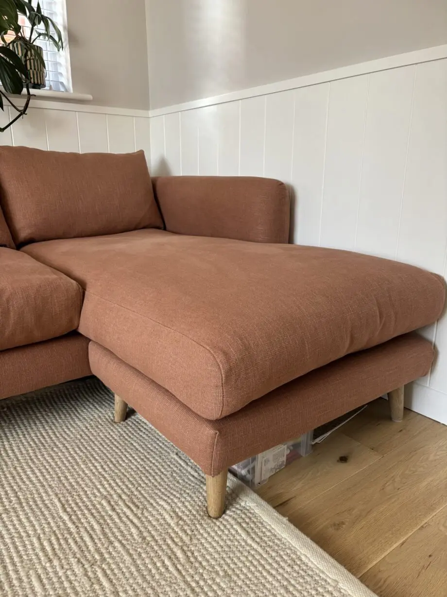 Loaf XL Squishmeister Right Hand Chaise Corner Sofa in Dried Rose