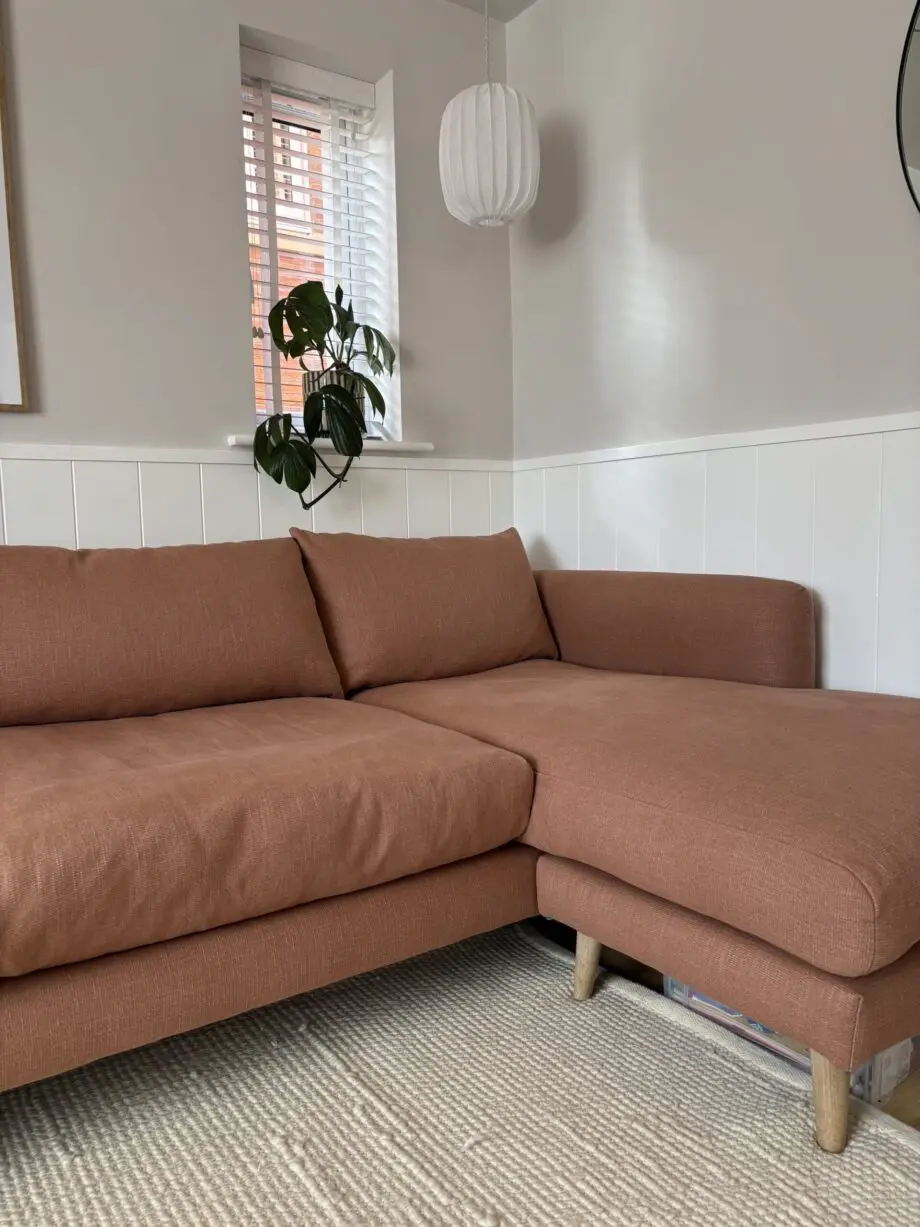 Loaf XL Squishmeister Right Hand Chaise Corner Sofa in Dried Rose