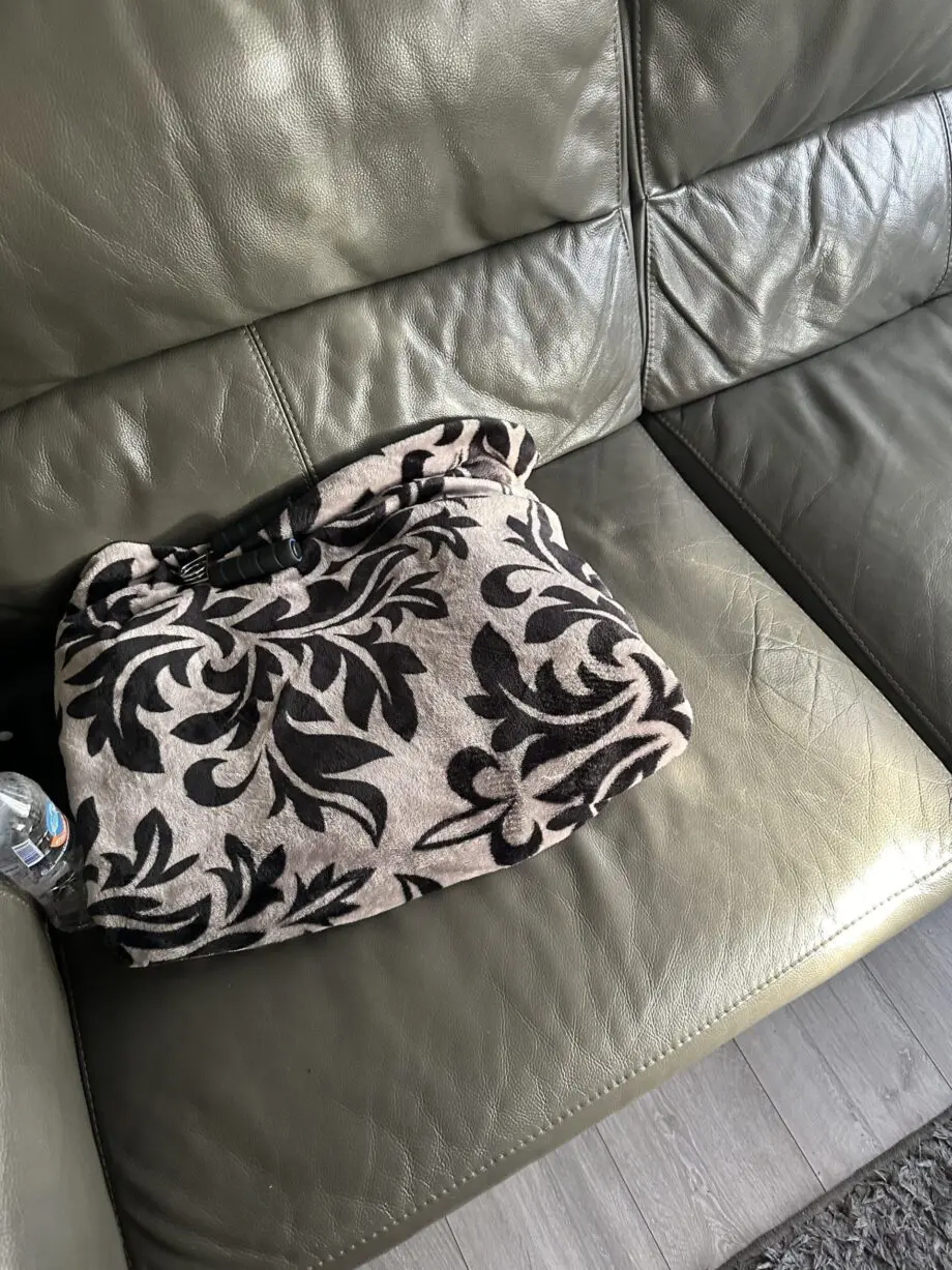 Dfs grey leather 3 setter sofa