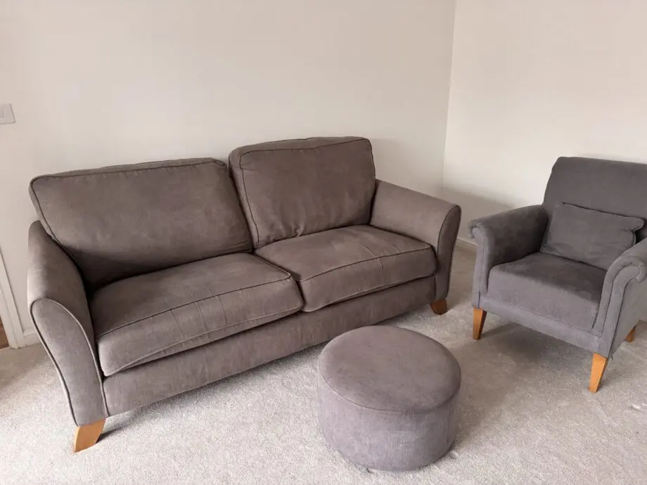 Oak Furniture Land 3 seater Sofa, accent chair and footstool