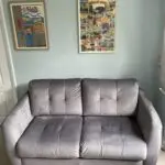 G Plan Vintage range + grey velvet + 2 seater sofa